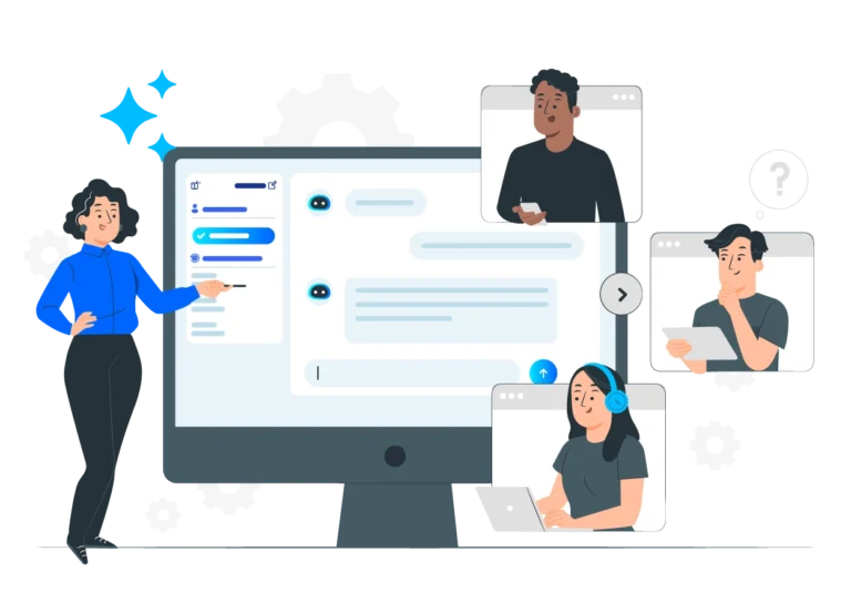 Illustration d'une formation donnée en visio à 3 personnes
