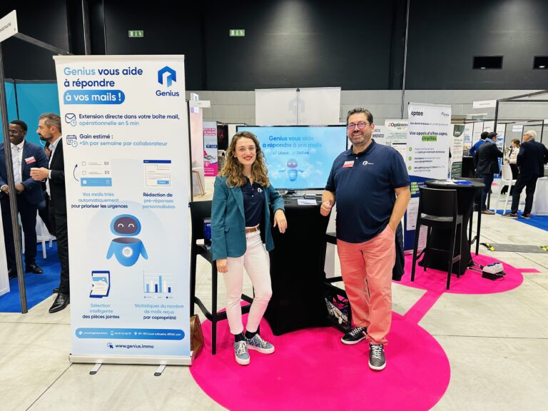 Oceane et Alexandre sur le stand Genius au congrès unis strasbourg