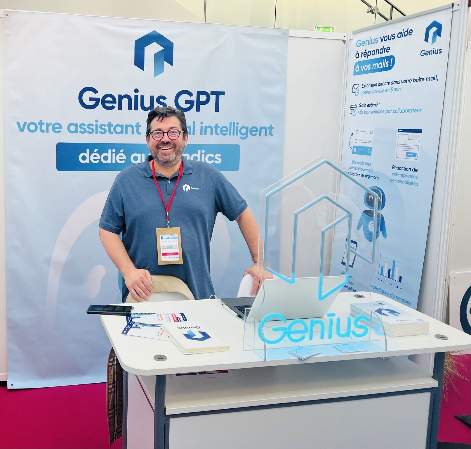 Alexandre sur le stand Genius au salon UNISMOUV' 2026